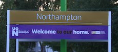 Northampton station sign