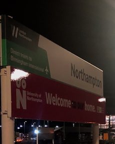 Northampton station sign