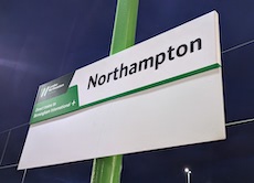 Northampton station sign