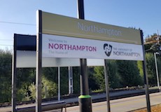 Northampton station sign