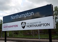 Northampton station sign