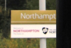 Northampton station sign