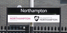 Northampton station sign