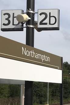 Northampton station sign