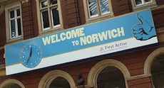 Norwich station sign