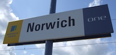 Norwich station sign