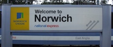Norwich station sign