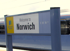 Norwich station sign