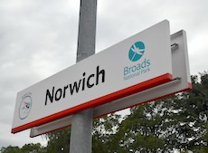 Norwich station sign