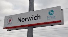 Norwich station sign