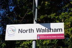 North Walsham station sign