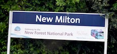 New Milton station sign