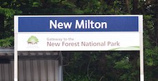 New Milton station sign