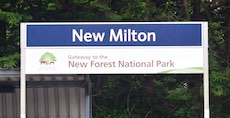 New Milton station sign