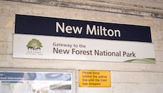 New Milton station sign