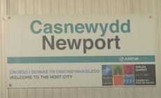 Newport station sign