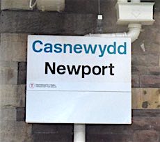 Newport station sign