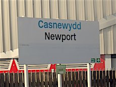 Newport station sign