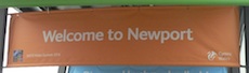 Newport station sign