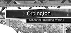 Orpington station sign