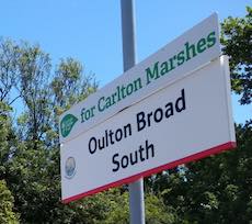 Oulton Broad South station sign