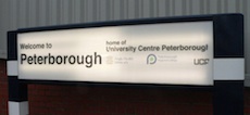 Peterborough station sign