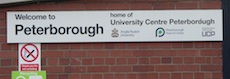 Peterborough station sign