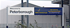 Peterborough station sign