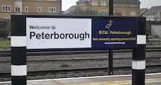 Peterborough station sign