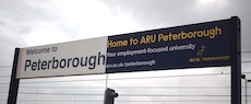 Peterborough station sign