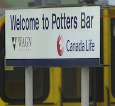 Potters Bar station sign