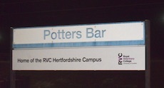 Potters Bar station sign