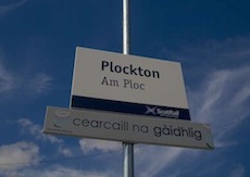 Plockton station sign
