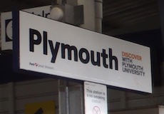 Plymouth station sign