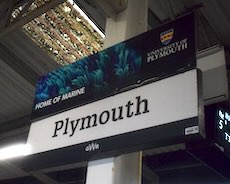 Plymouth station sign