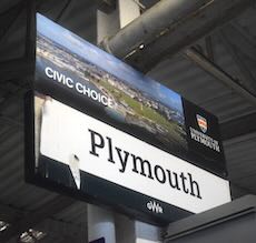 Plymouth station sign