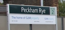 Peckham Rye station sign