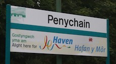 Penychain station sign