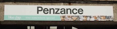 Penzance station sign