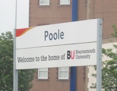 Poole station sign
