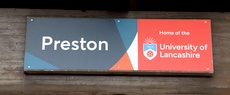 Preston station sign