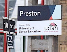 Preston station sign