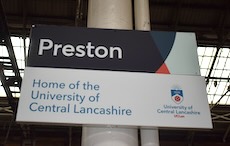 Preston station sign