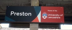 Preston station sign