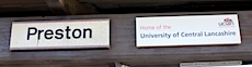 Preston station sign