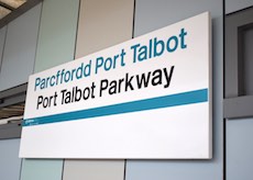 Port Talbot Parkway station sign
