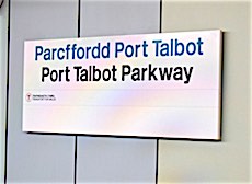 Port Talbot Parkway station sign