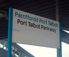 Port Talbot Parkway station sign