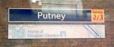 Putney station sign