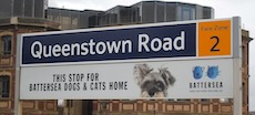 Queenstown Road station sign